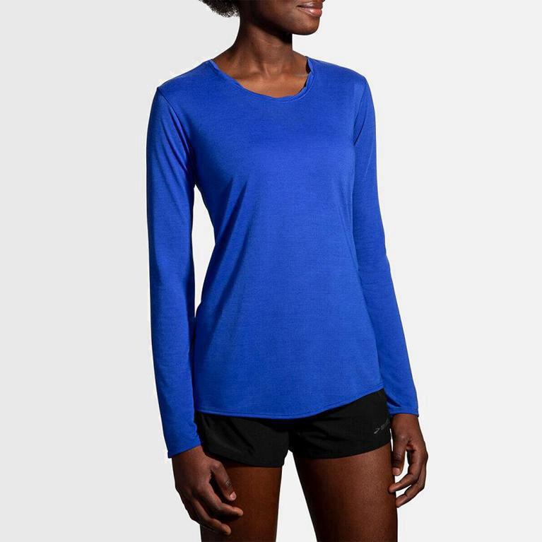 Brooks Distance - Camisetas Manga Larga Mujer - Azules (NQ5983172)